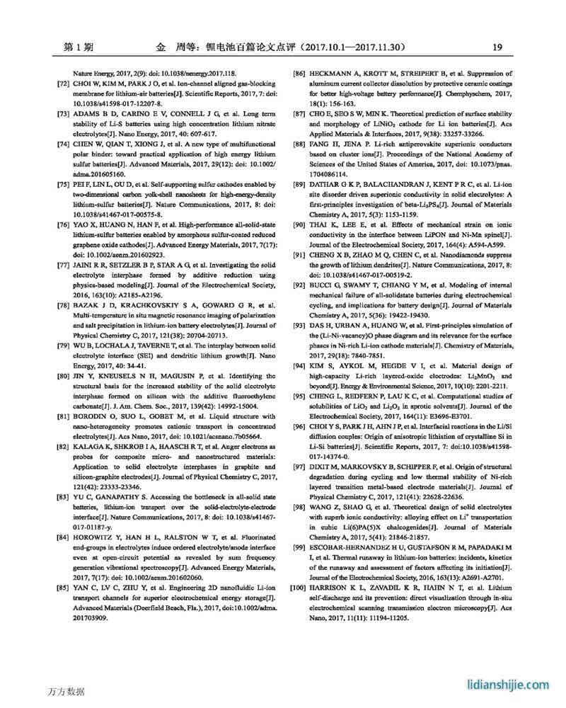 鋰電池百篇論文點(diǎn)評(píng)