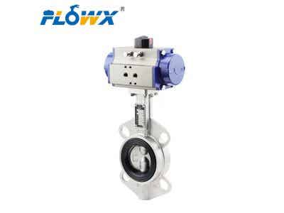 弗雷西 氣動(dòng)對(duì)夾蝶閥 不銹鋼蝶閥 EPDM